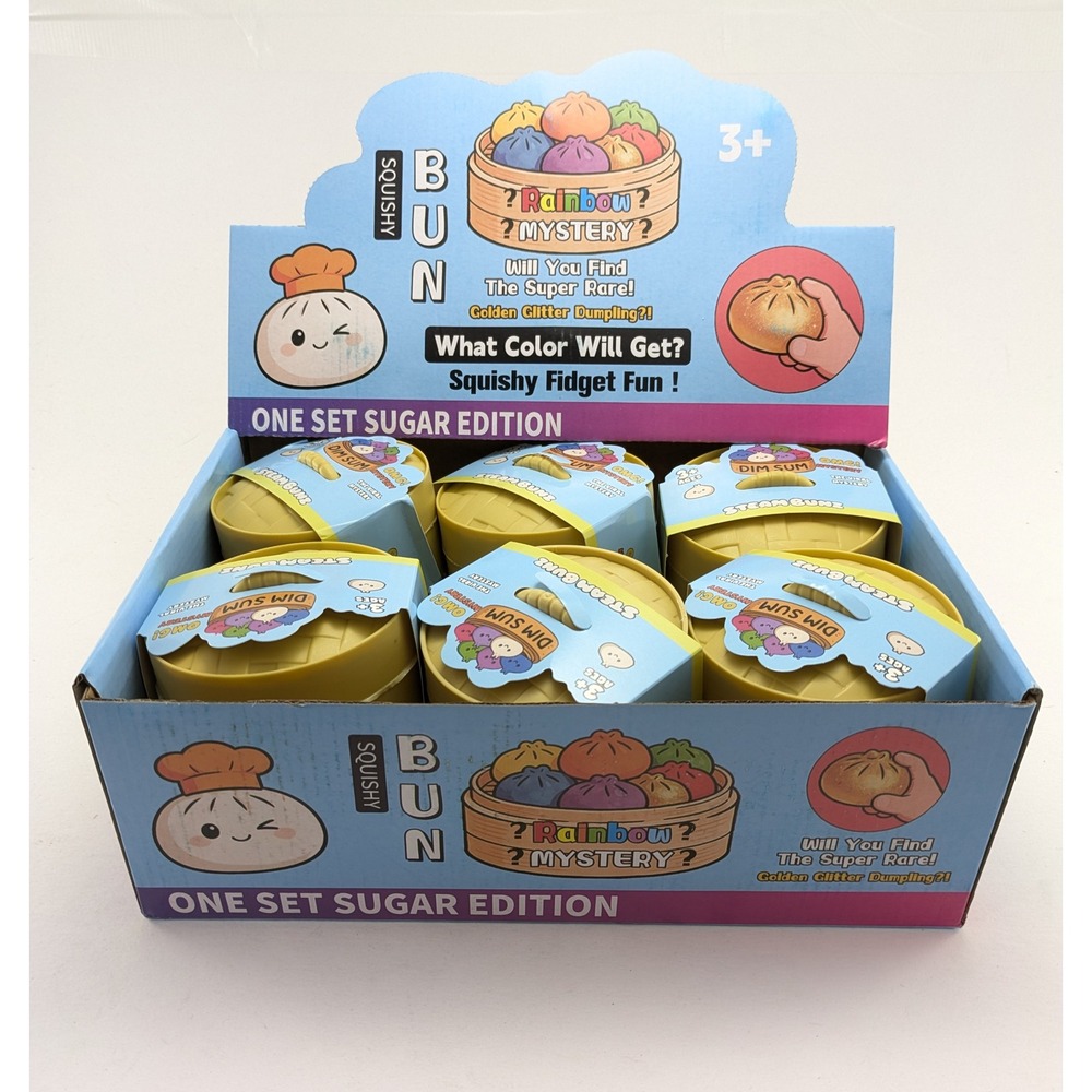 Dim Sum Squishy Bun OMG! Rainbow Mystery Sugar Edition Viral Fidget Fun Toy